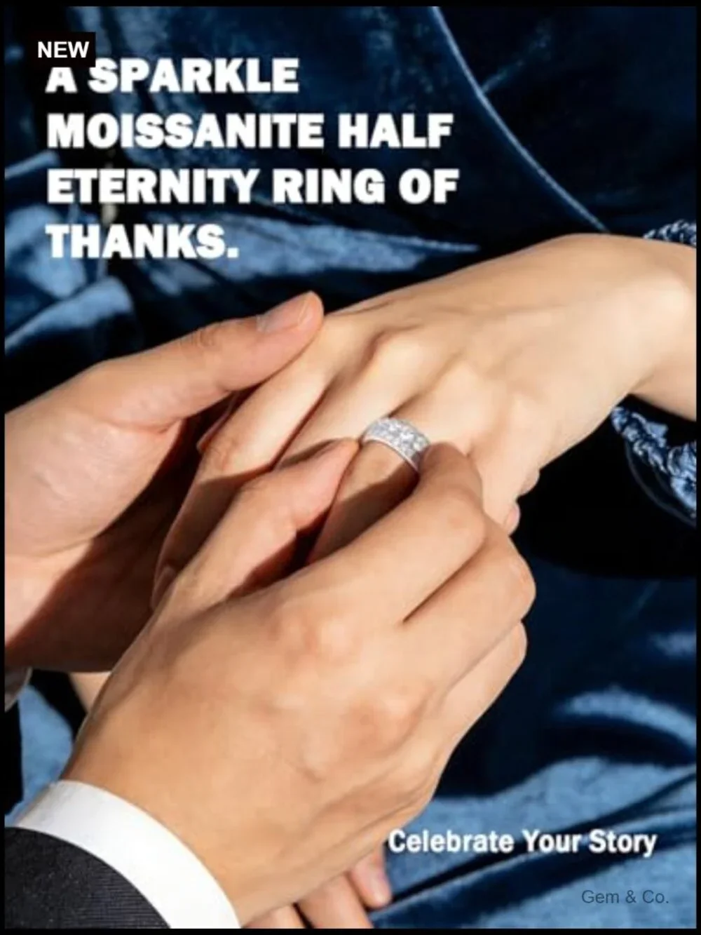 1.62CT Moissanite Half Eternity Ring Band VVS1 925 Silver